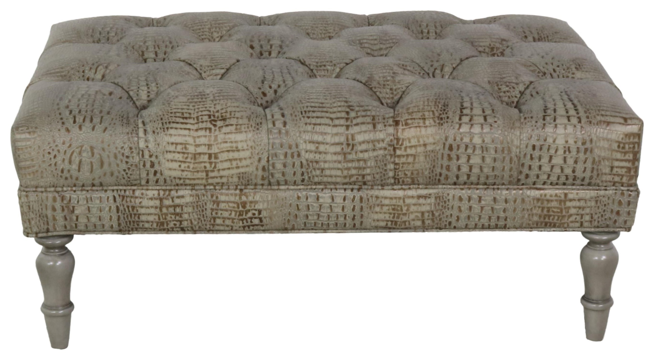Custom leather sales ottoman
